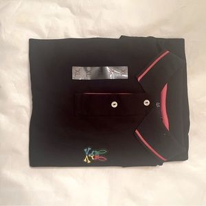 Psycho bunny polo shirt Xl from Lima peru black with dark pink  accent